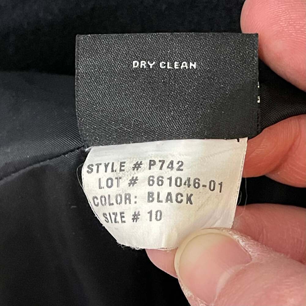 Preston & York Women's Classic Black Double Breasted Wool Blend Peacoat - Picture 7 of 7